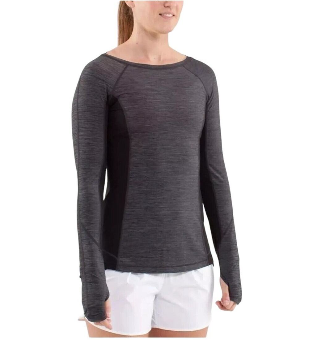Lululemon vintage Run In The Sun Long Sleeve Womens Ruffle Back Size 10